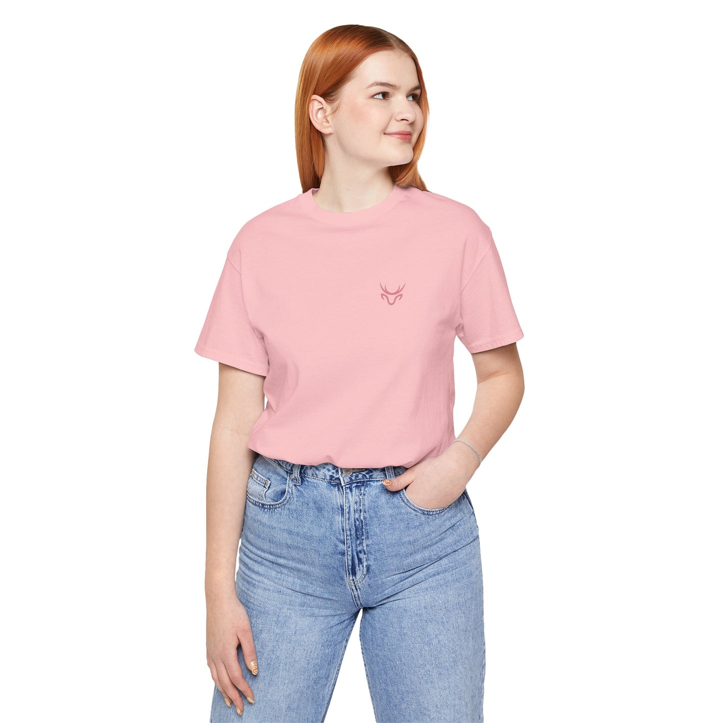 Bow Back Tee — Pink Vintage Ribbon "PRAERIE" Graphic T-Shirt