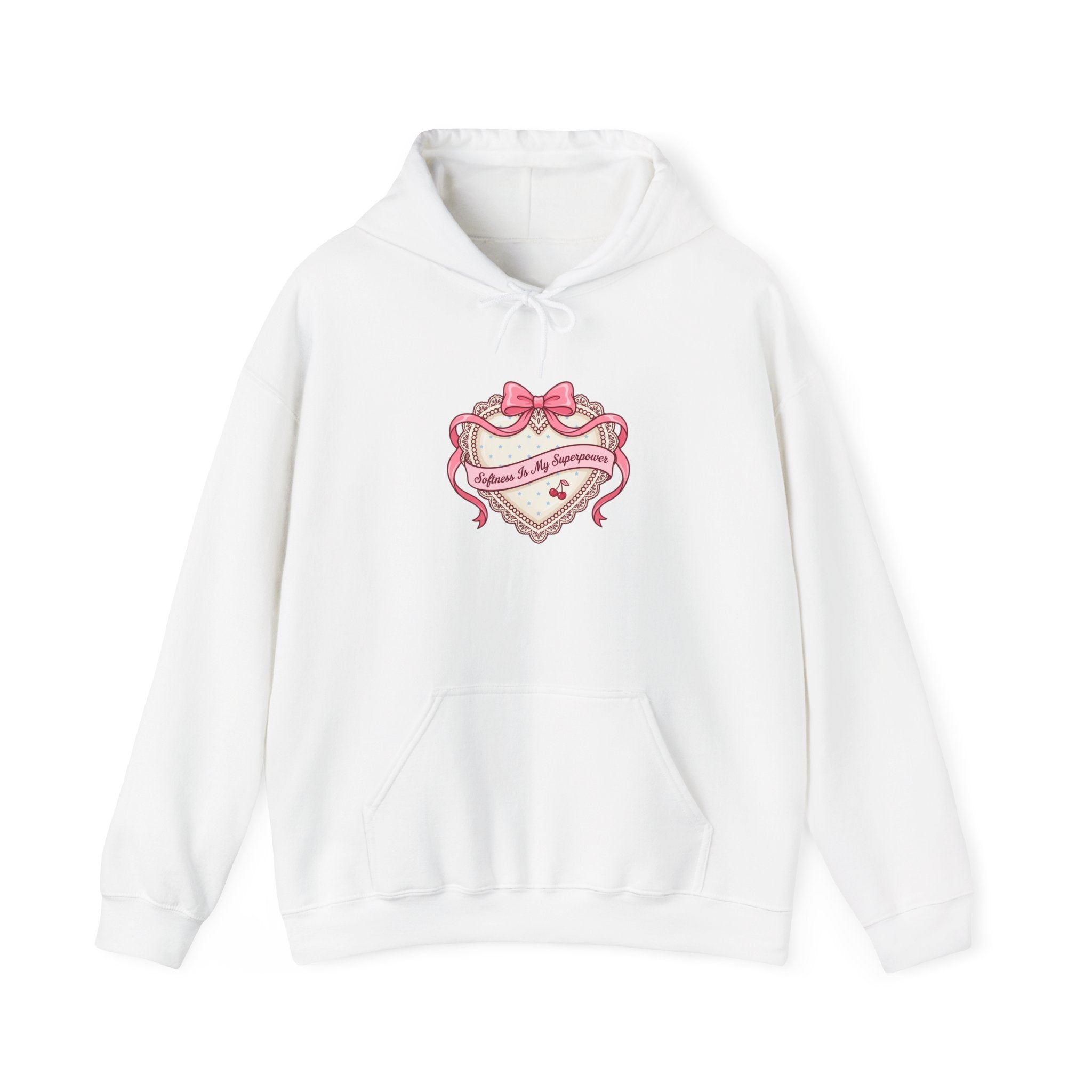 Dainty Ribbon Heart Hoodie | Coquette, pastel bowcore sweatshirt