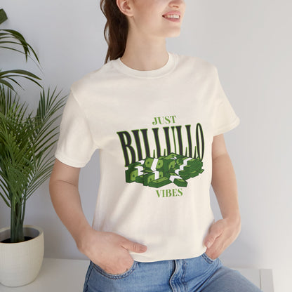 Just Billullo Vibes Tee — Green Camo Money Graphic T-Shirt